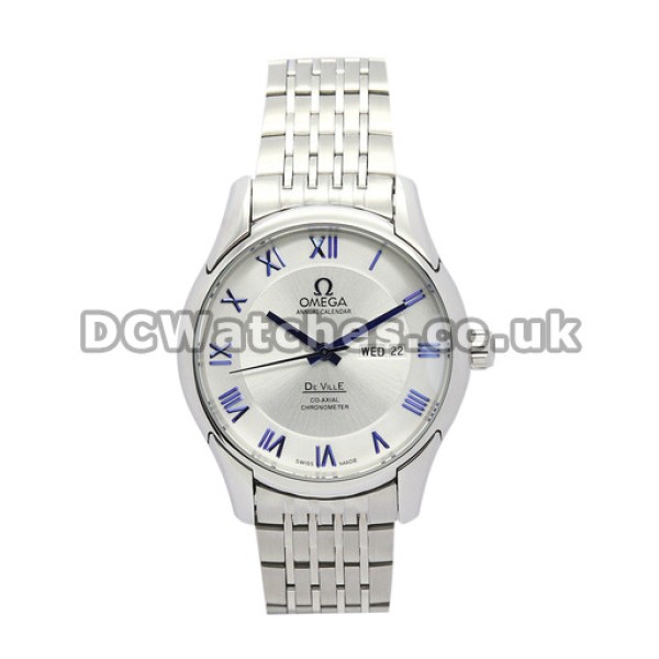 White dial De Ville Hour Vision Mens Steel Bracelet Replica Watches