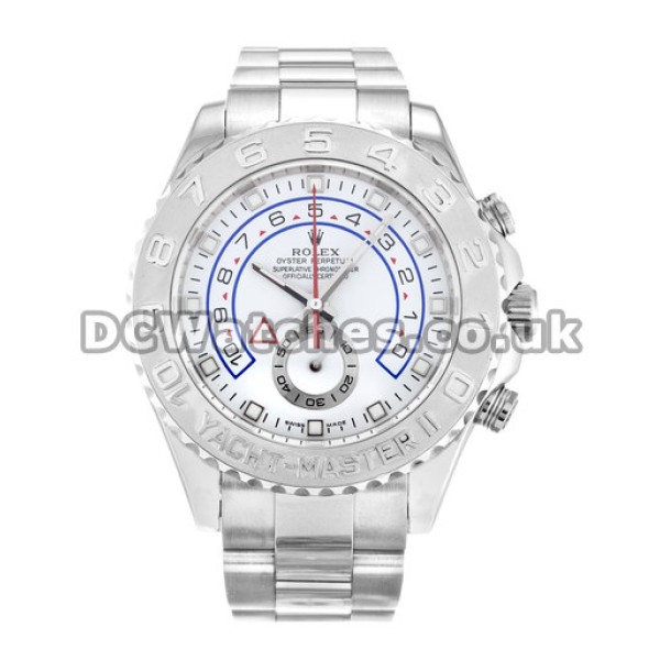 High Quality 44 MM Rolex Yacht-Master Replica Watches With White Dials For Men