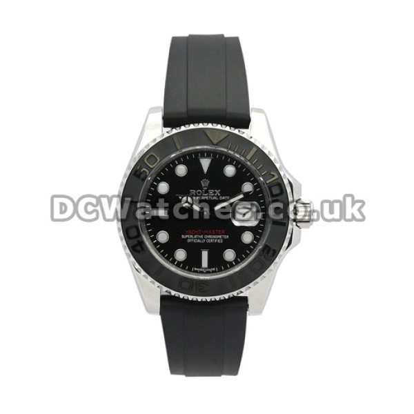Rubber Strap Rolex Yacht-Master Series Copy Watches For UK Sale