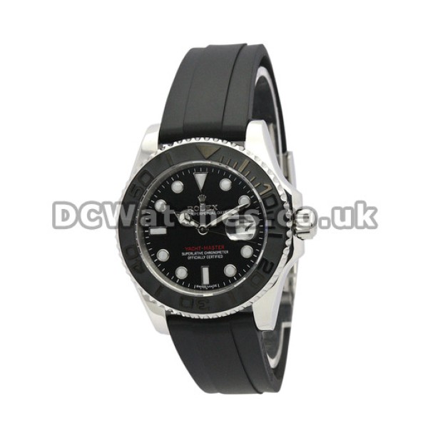 Rubber Strap Rolex Yacht-Master Series Copy Watches For UK Sale