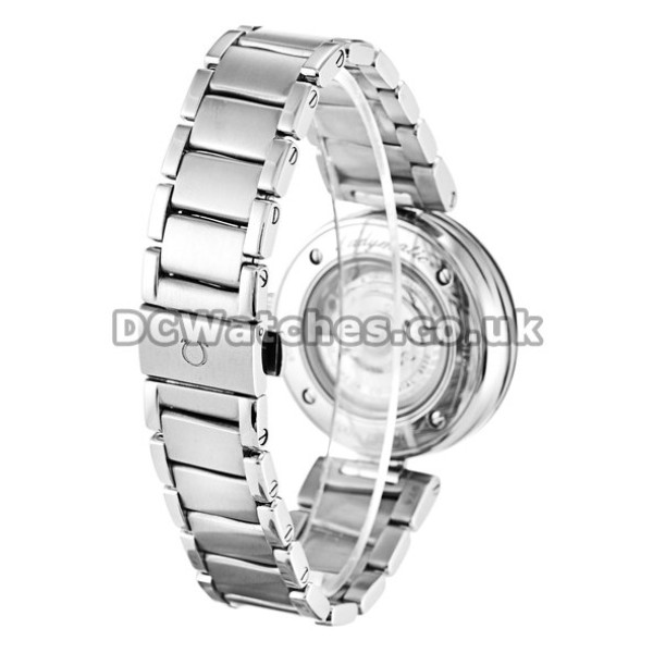 De Ville Ladymatic 34 MM Steel with Diamonds Case Replica Watches