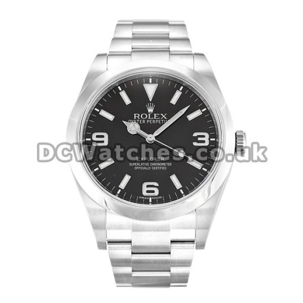 AAA Quality 39 MM Rolex Explorer 214270 Replica Watches With Black Dials For Men
