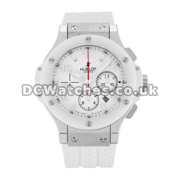 White Hublot 301.SE.230.RW 44 MM White Arabic Dial Replica Watches