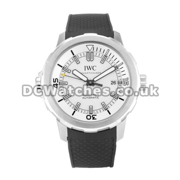 New IWC Aquatimer 42 MM Silver Baton Dial Mens Replica Watches