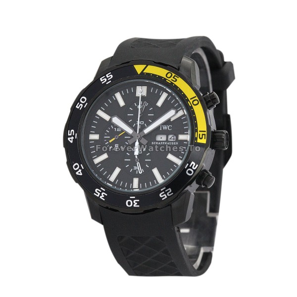 Best New IWC Aquatimer 44 MM Steel with PVD Coating Case  Mens Replica Watches