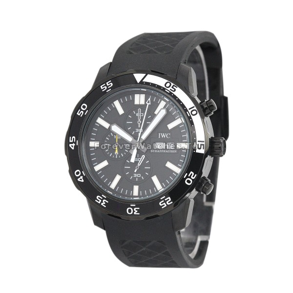 Black IWC Aquatimer 44 MM Steel with PVD Coating Case Quartz Replica Watches