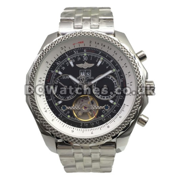 Men Popular Steel Breitling Bentley Black Dial 48MM Fake Watches