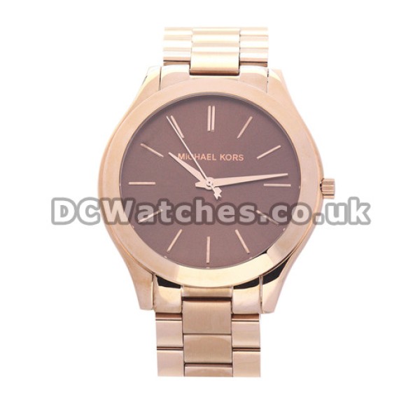 New Pretty MICHAEL KORS Slim-catwalk Coffee Dial Replica Watches For UK