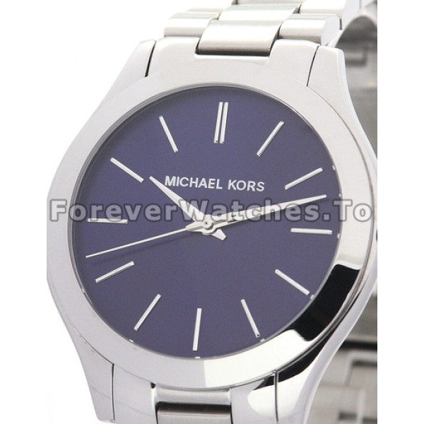 Swiss Fashionable MICHAEL KORS Slim-catwalk Blue Dial Replica Watches