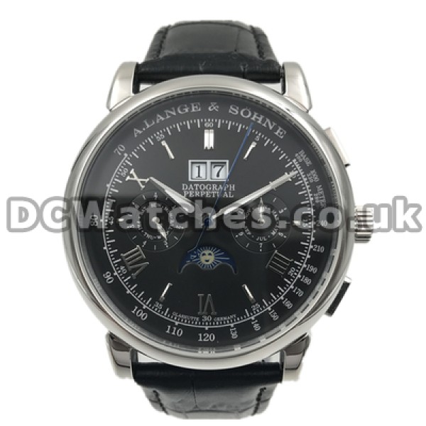Unique Black Dials Male A.Lange & Sohne Saxonia Fake Watches With Steel Cases Online Sales
