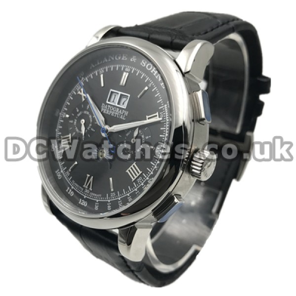 Unique Black Dials Male A.Lange & Sohne Saxonia Fake Watches With Steel Cases Online Sales