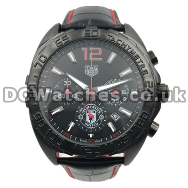 Sturdy Male Black Steel Cases Tag Heuer Formula 1 Sparkling Replica Watches Sales With Black Dials