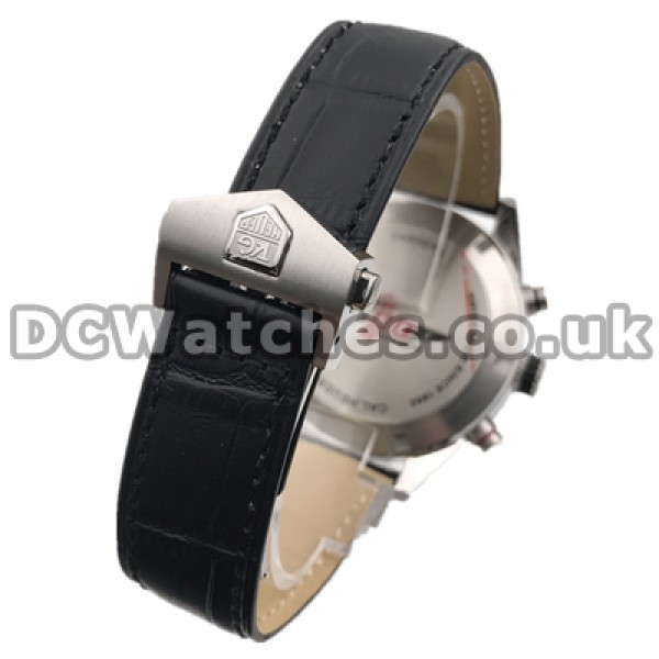 Modern Black Bezels Sales Fake Tag Heuer Carrera Watches For Men With Black Crocodile Straps