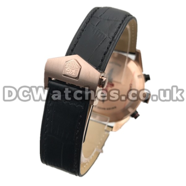 Beautiful Replica Tag Heuer Carrera Watches Sales For Men With 46MM Rose Gold Steel Cases