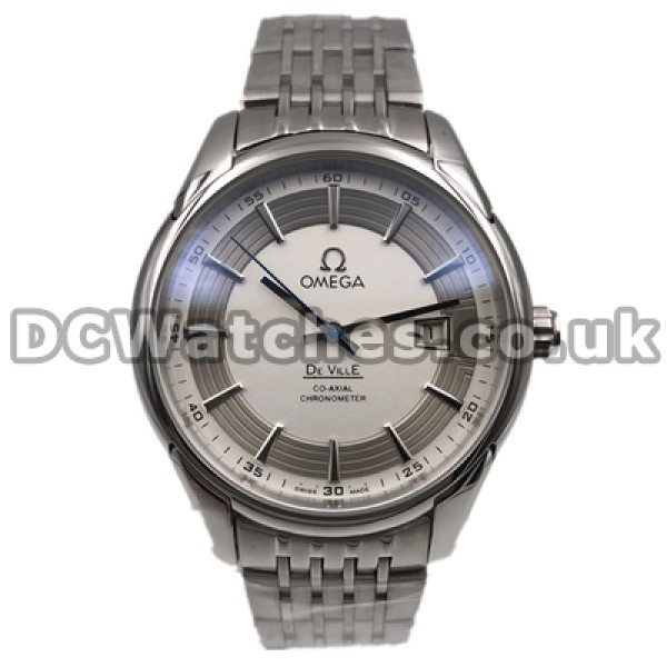 Practical Blue Seconds Hands Male Omega De Ville Fake Watches Online With White Dials