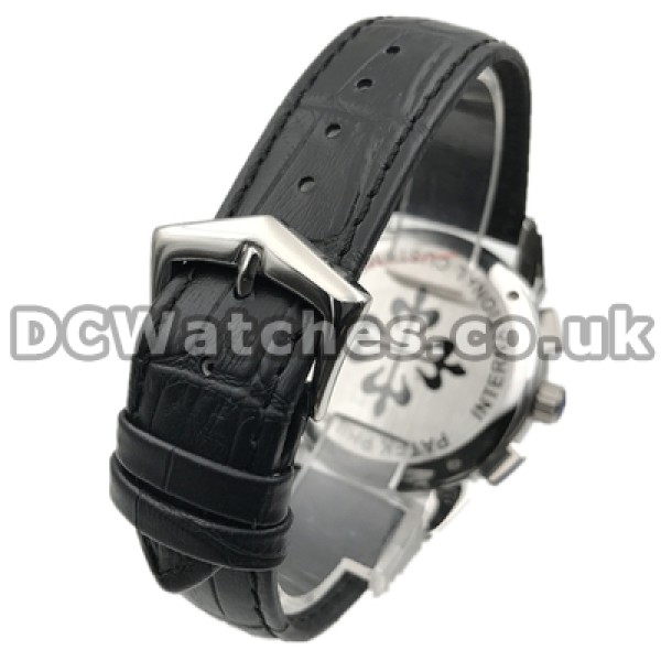 Functional Male Swiss Quartz Movements Fake Patek Philippe Classic Watches With Black Dials