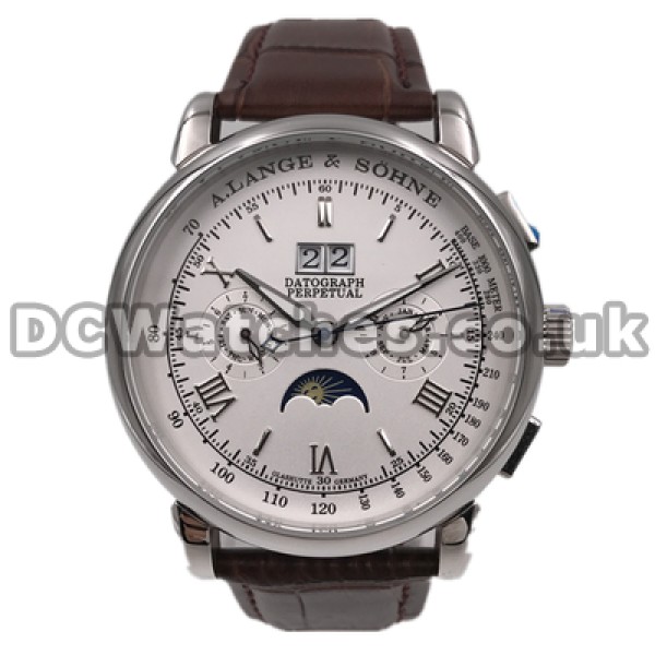 Male 41MM Fake A.Lange & Sohne Datograph Watches With Automatic Movements
