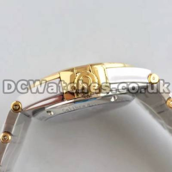 38 MM Perfect Omega Constellation Replica Watches With Golden Dials For Men