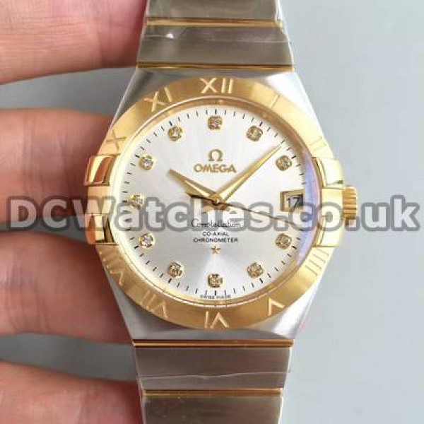 Male 38MM Fake Omega Constellation Automatic Movements Watches