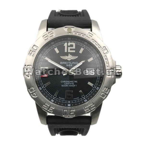 44MM Black Rubber Straps Breitling Colt Replica Automatic Watches