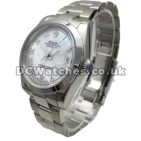 Best UK White Dials Rolex Datejust Replica Watches In Steel