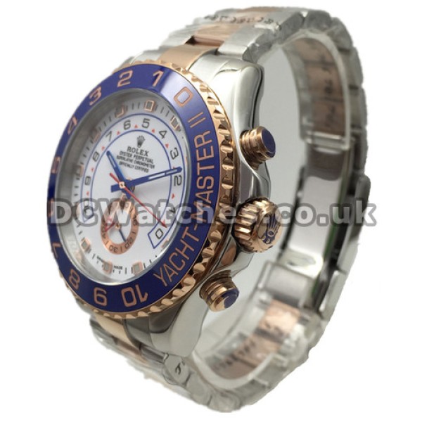Charming Male UK Steel And Rose Gold Cases Rolex Yacht-Master II Copy Watches (Ceramic Bezel)