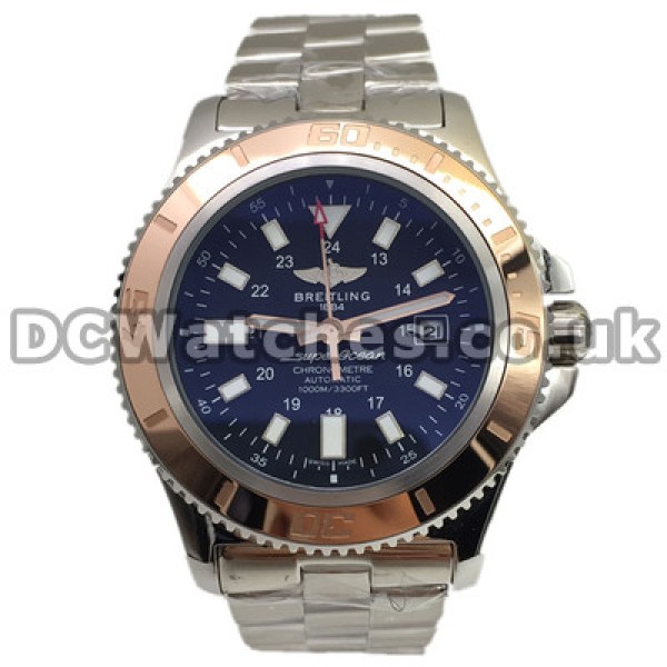 Popular Swiss Breitling SuperOcean Heritage Automatic Fake Watches Black Dials Online Sale