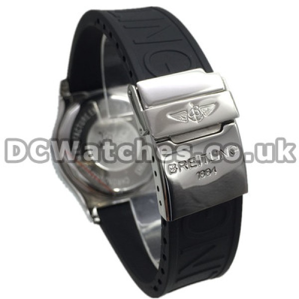 White Dials Breitling SuperOcean Heritage Replica Watches With Black Rubber Straps Sale For Men