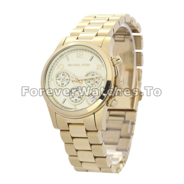 Functional Arabic Numerals MICHAEL KORS	Copy Watches With Gold & Steel Bracelets Online