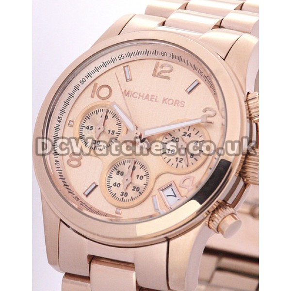 Precious UK MICHAEL KORS Copy Watches With Rose Gold & Steel Cases And Bracelets