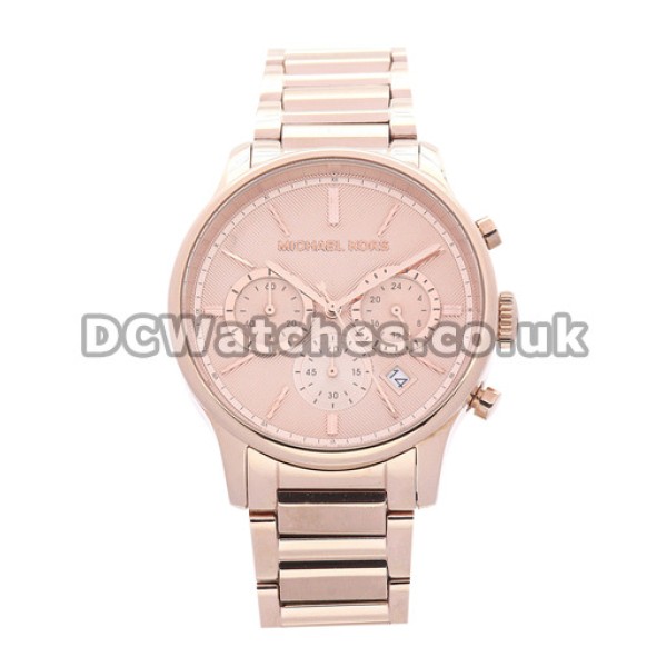 Luxury Swiss MICHAEL KORS 38MM Copy Watches With Rose gold & Steel Cases
