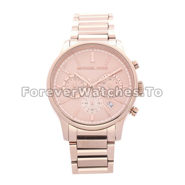Luxury Swiss MICHAEL KORS 38MM Copy Watches With Rose gold & Steel Cases