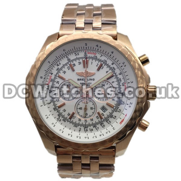 Valuable Swiss Breitling Bentley Fake Watches With Rose Gold & Steel Cases And Bracelets