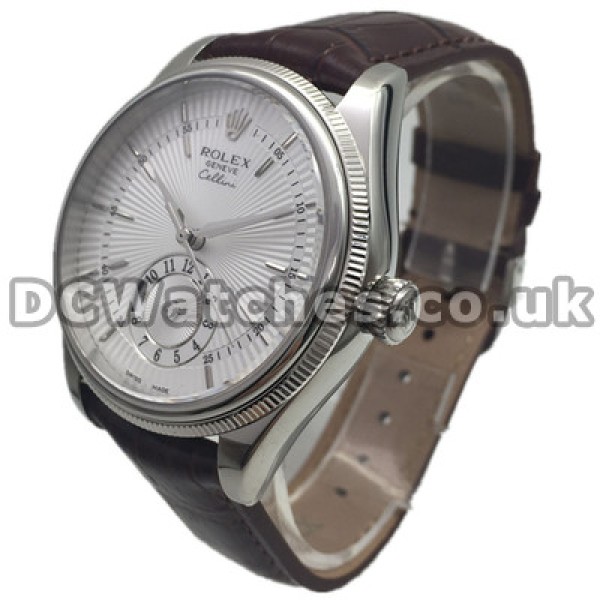 Classic Steel Cases 39MM Rolex Cellini Copy Watches For UK With White Dials