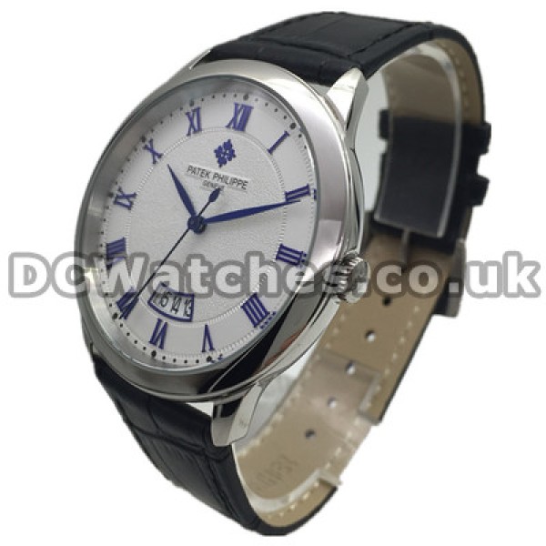 Perfect Replica Patek Philippe Calatrava Watches With White Dials For Men