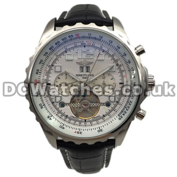High-tech UK Black Straps 44MM Breitling Aerospace Copy Watches With Steel Cases
