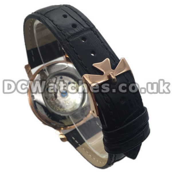 Elegant Black Butyl Dials Swiss Vacheron Constantin Overseas Fake Watches With 41MM Cases