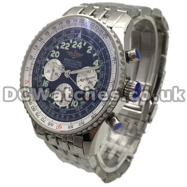 Functional Black Dials Breitling Navitimer Replica Watches With Steel Bracelets For Men