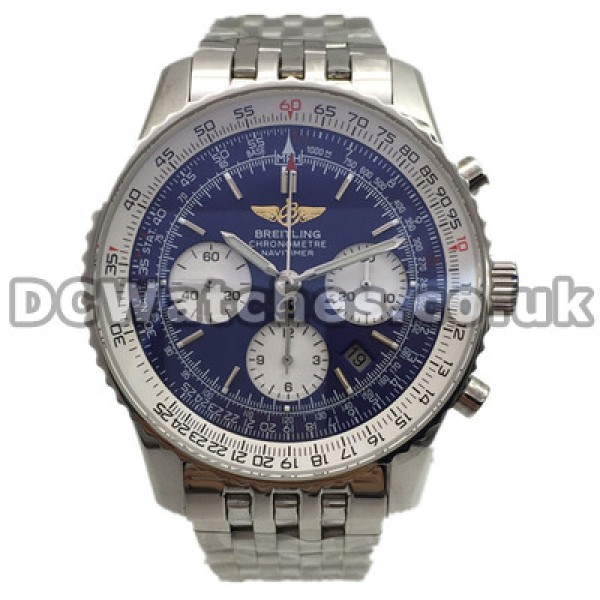 Top Swiss Automatic Movements Breitling Navitimer Replica Watches With Blue Dials