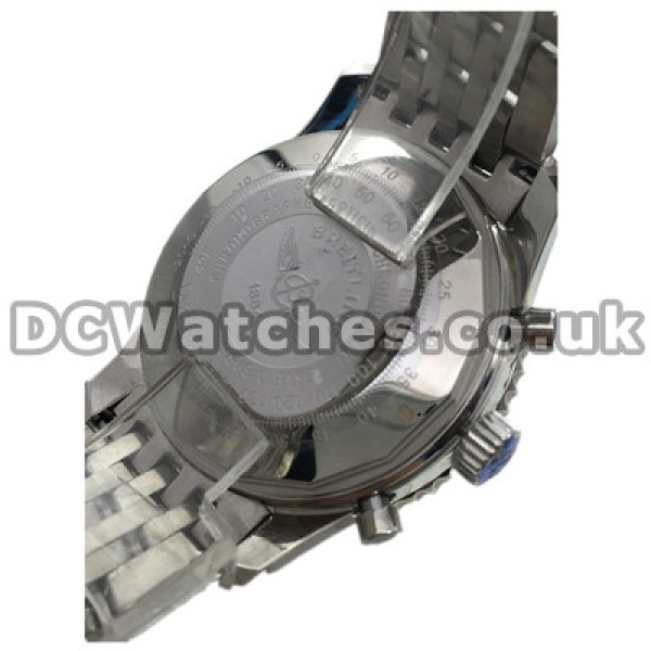 Classic White Dials Male Breitling Avenger Copy Watches With Silver Steel Cases And Bracelets