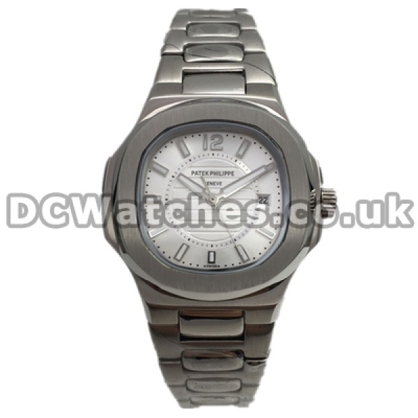 Practical Steel Cases And White Dials Patek Philippe Nautilus Replica Watches For Women Online
