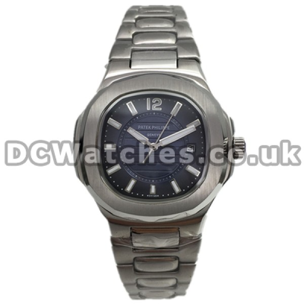 Charming Quartz Movements 34MM Patek Philippe Nautilus Copy Watches With Steel Cases For Women