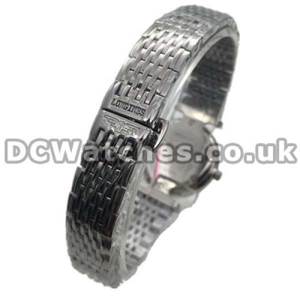 Elegant Female Steel Cases And White Dials Swiss Longines Elegant Series Fake Watches Online