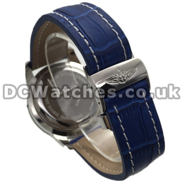 Special Blue Dials Male Breitling SuperOcean Heritage Replica Watches With Blue Crocodile Straps Online
