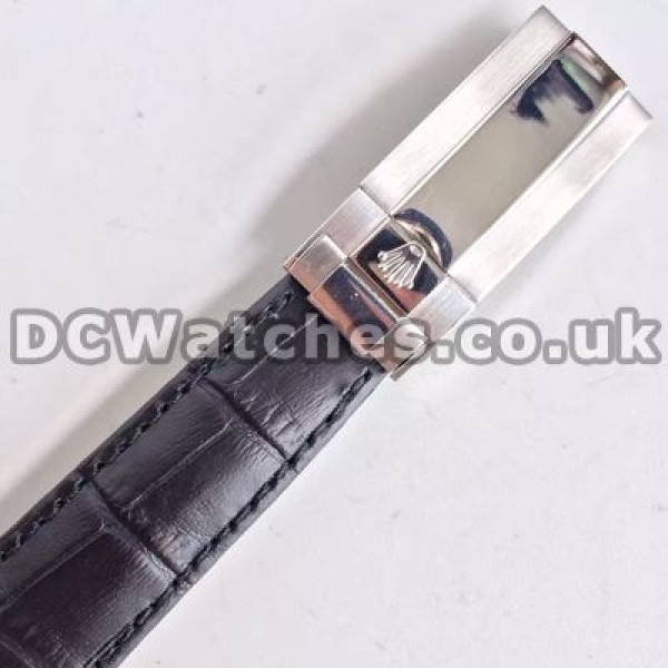 Clear White Dials And Indexes Rolex Daytona 7750 Replica Watches With White Gold Cases