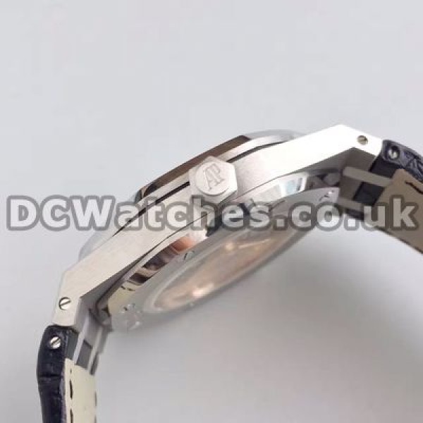 Durable Steel Cases Audemars Piguet Royal Oak Fake Watches With Black Dials For Sale