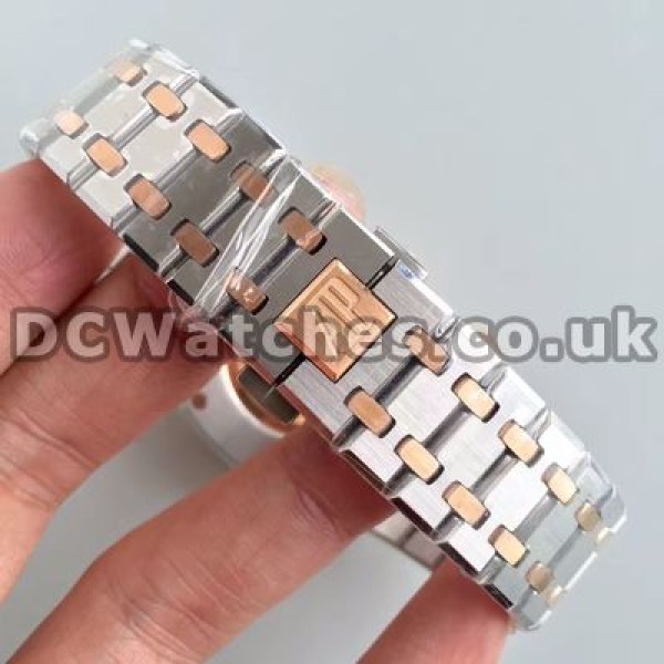 Classic Black Dials Audemars Piguet Royal Oak Fake Watches With Rose Gold Bezels Sale