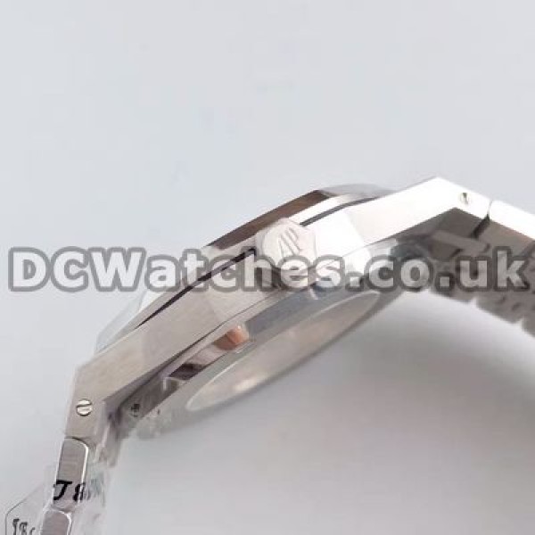 Clear White Dials Audemars Piguet Royal Oak Replica Watches With Steel Bracelets