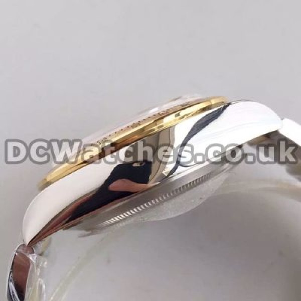 Solid Male Rolex Daytona 7750 Fake Watches With Yellow Gold & Steel Cases And Bracelets