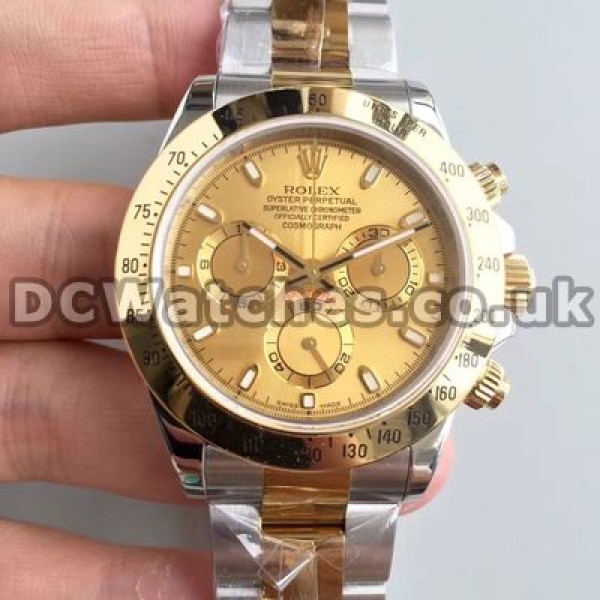Valuable Gold Dials And Swiss Automatic Movements Male Rolex Daytona 7750 Replica Watches Sale